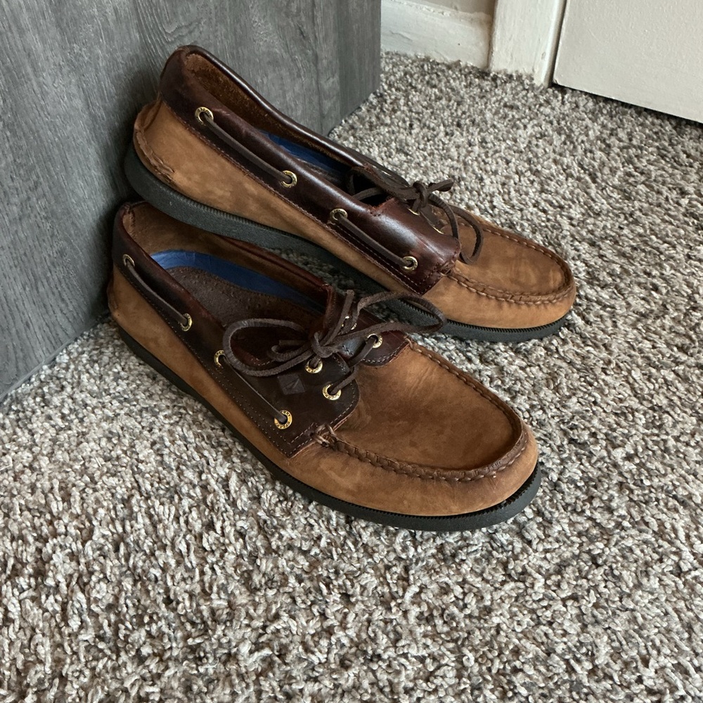 Sperry Men's Brown Leather Boat Shoes